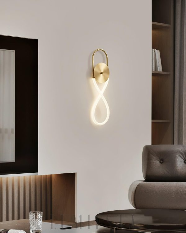 Necklace Loop - Elegancka lampa ścienna z mosiądzu