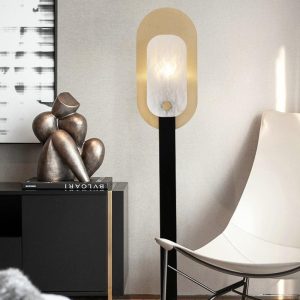 Altai - Lampa podłogowa Alabaster, nowoczesna Ø50×H140 cm