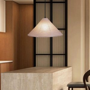 Lampa wisząca z papieru washi w kształcie kapelusza 50cm