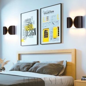 Lampa ścienna Foglio w nowoczesnym stylu z ciepłym światłem