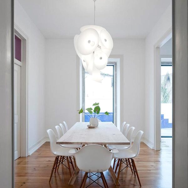 Lampa wisząca Nebula o białym kolorze średnica 70 cm