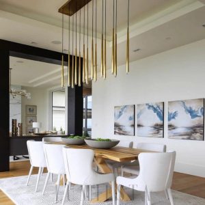 Anelo - Lampa wisząca mosiężna z kryształami 10-ramienna