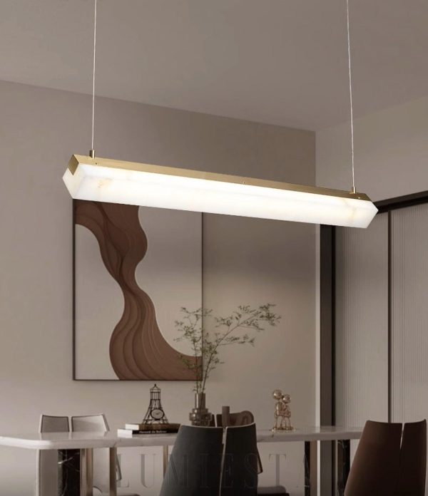 Lampa wisząca Alabaster w stylu nowoczesnym 100cm i 120cm