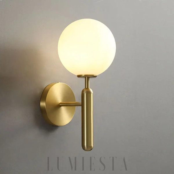 Lampa ścienna okrągła w stylu nowoczesnym czarna lub złota