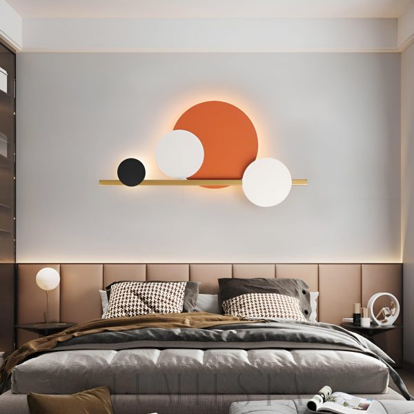 Lampa ścienna LED 4 okręgi w nowoczesnym stylu