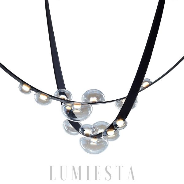 Lampa wisząca Aurora Silverdawn w nowoczesnym stylu z szkła