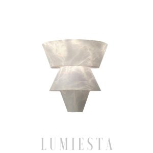 Gobi - Lampa ścienna z alabastru stożkowa, elegancka, kinkiet 23/30cm