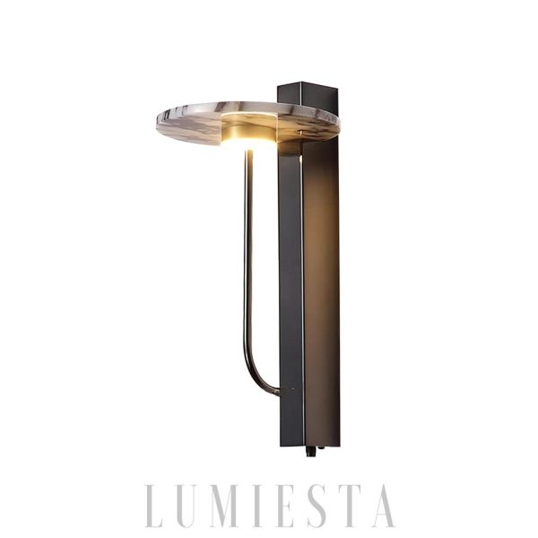 Luksusowa lampa ścienna Marble Aloa marmurowy klosz LED