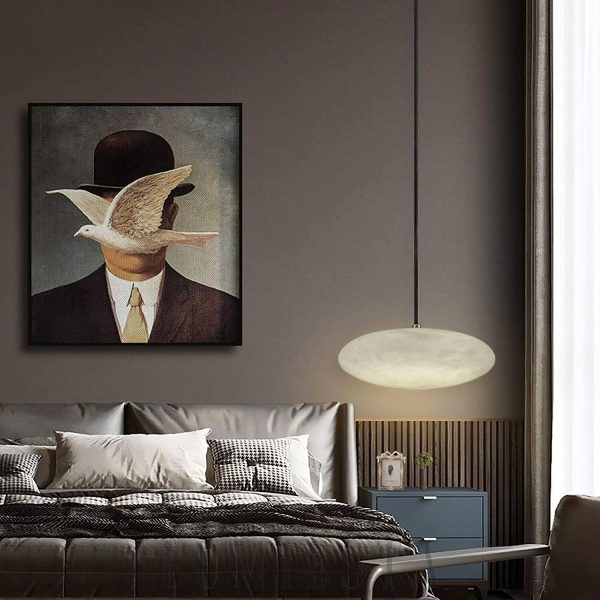 Tongotdi - Elegancka lampa wisząca: marmur i mosiądz