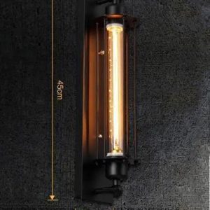 Stylowe lampy ścienne industrialne z przezroczystym kloszem