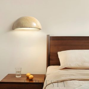 Antigua - Beżowa półokrągła lampa ścienna, dwubarwna