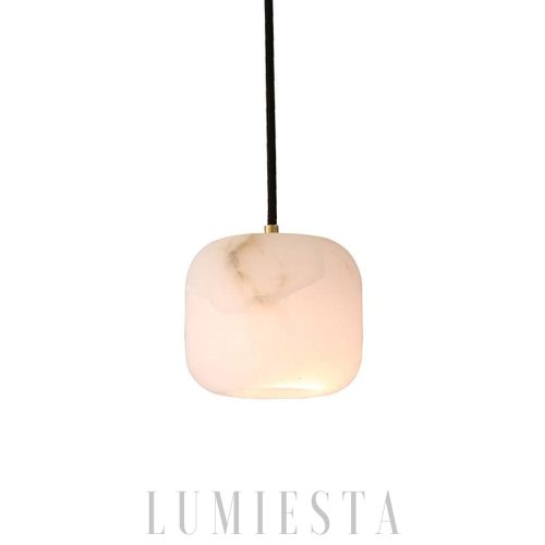 Puria - Lampa wisząca Alabaster, nowoczesna biała 12/15 cm