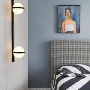 Lampa ścienna okrągła z efektem rośliny styl nowoczesny