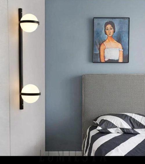 Lampa ścienna okrągła z efektem rośliny styl nowoczesny