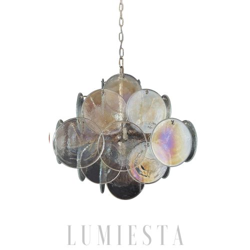 wm_2754361306886669872.jpg Lampa wisząca Vintage Murano z iryzującym szkłem 49cm