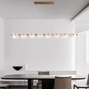 Trinidad - lampa wisząca w kształcie diamentu z alabastru