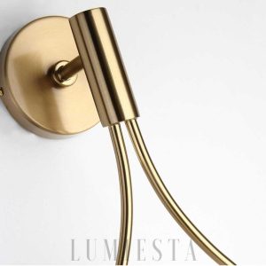 Lampa ścienna w stylu minimalistycznym z okrągłym kloszem