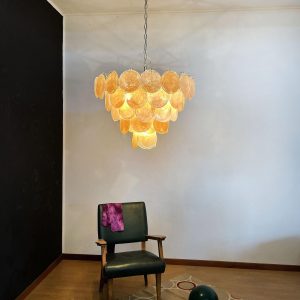 wm_3073695508573682844.jpg Elegancki Złoty Żyrandol Murano z Dyskami 70cm