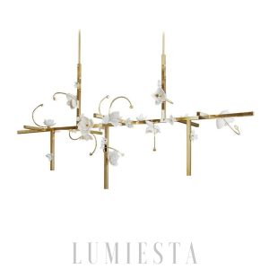 Lampa wisząca PELLE Lure w kształcie kwiatu Biały 150cm