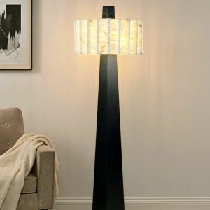 Grandeur - Alabastrowa lampa podłogowa, nowoczesna 50 cm