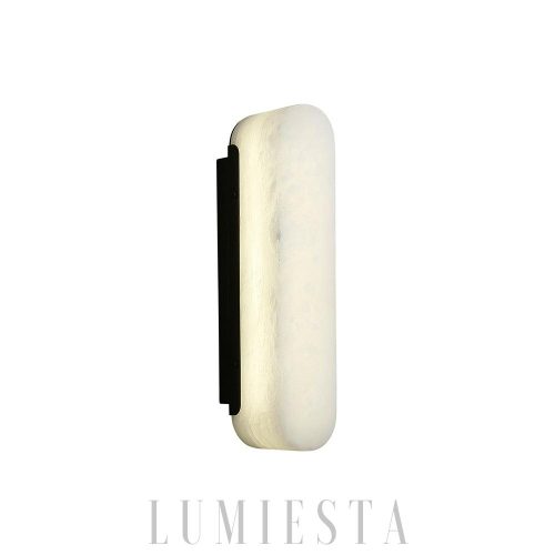 Paine - Luksusowa pionowa lampa ścienna z białego alabastru