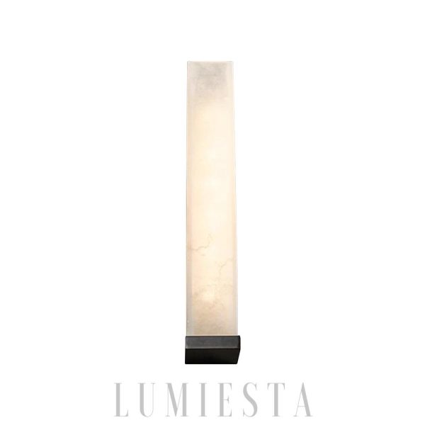 Sumatra - Alabastrowa lampa ścienna, czarna i biała