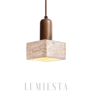 Lampa wisząca Travertine Talla w stylu rustykalnym 20cm