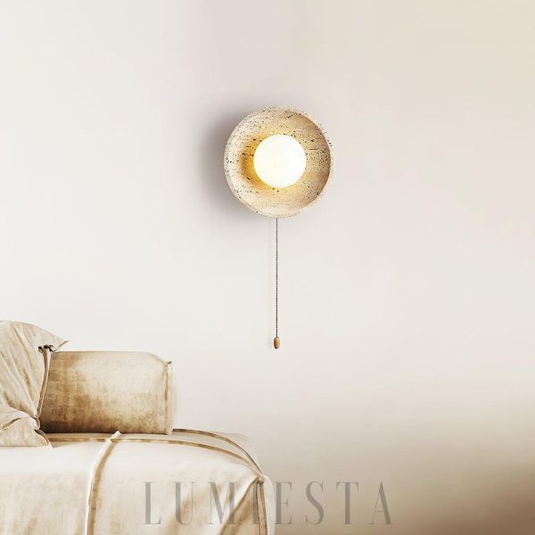 wm_3500366519290877449.jpg Tahiti - Beżowa lampa ścienna z travertynu Lunar Eclipse