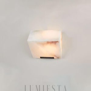Nowoczesna lampa ścienna Alabaster czarno-biała