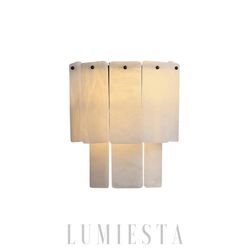 Corsair - Lampa ścienna z marmurowymi panelami złota