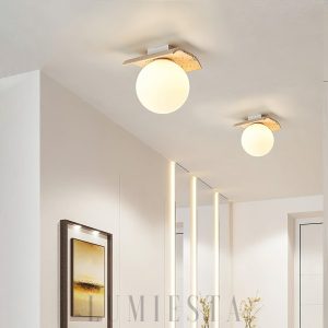 Bianca - Lampa sufitowa naturalny trawertyn, kule nowoczesna, 1/2/3/4/5-puntkowa, beżowa