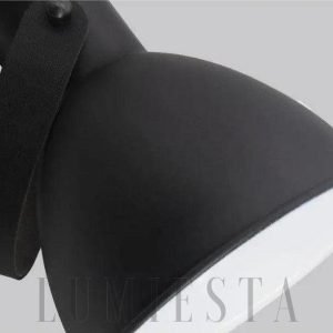 Nowoczesna lampa ścienna czarna z regulowanym kloszem