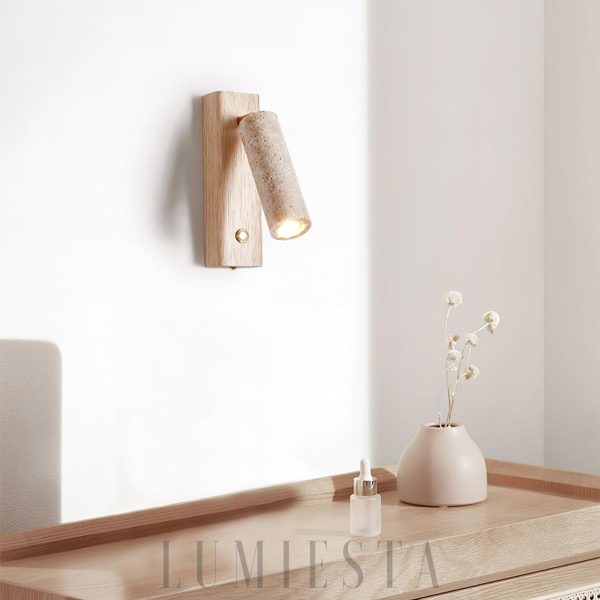 wm_3880722479437678215.jpg Obrotowy kinkiet trawertynowy z drewnianą podstawą LED