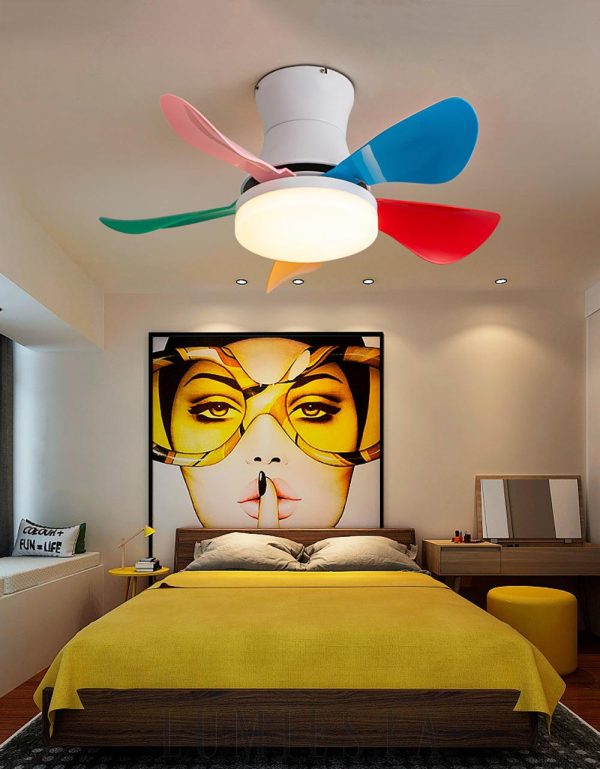 Nowoczesny wentylator sufitowy Nordic Blade Czarny z LED