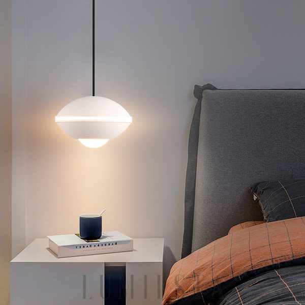 Lampa wisząca Pendul Ø10 cm - czarna, biała, złota