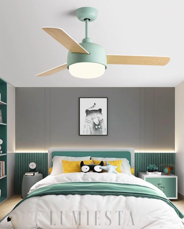 Skandynawski wentylator sufitowy w stylu spaghetti z LED