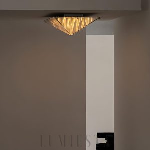 Lampa sufitowa Fragment 40 cm chrom/przezroczysta nowoczesna