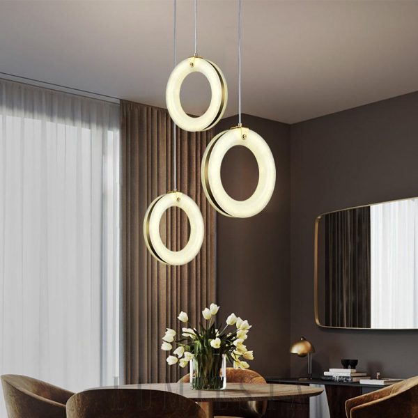 Duplex - Lampa wisząca Alabaster, nowoczesna 25/30 cm