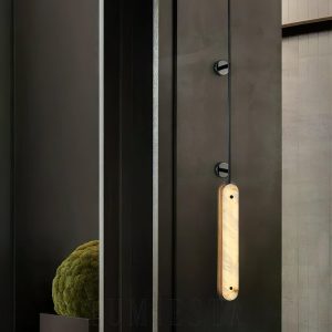 Kinkiet owalny Lysandra Alabaster LED wys 90 130 180 cm