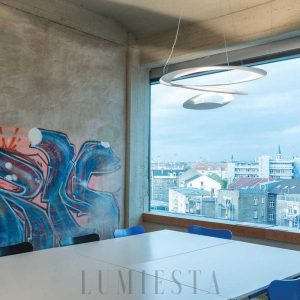 Efektowna spiralna lampa wisząca Pirce LED