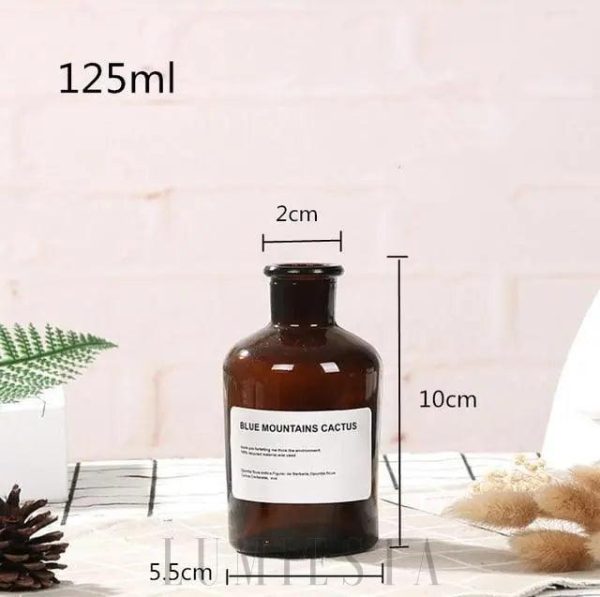 Butelka szklana 250ml brązowa stylowa dekoracja domu