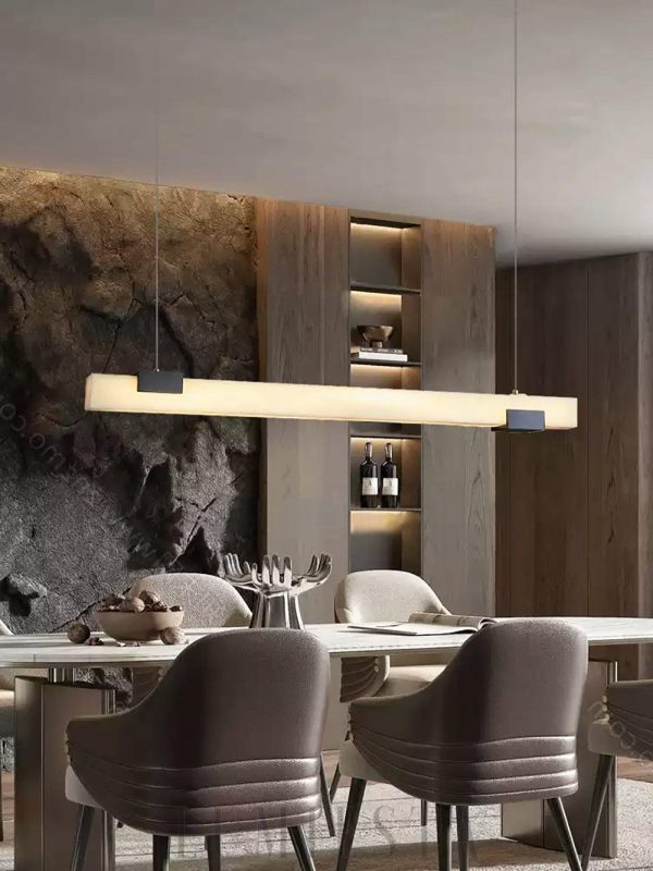 wm_4339056122808588274.jpg Cary - Lampa wisząca Alabaster podłużna, nowoczesna, długość 100/120 cm - Lampa Led nad stół