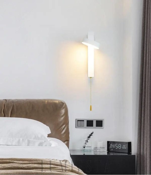 Nowoczesna obrotowa lampa ścienna w kształcie krzyża