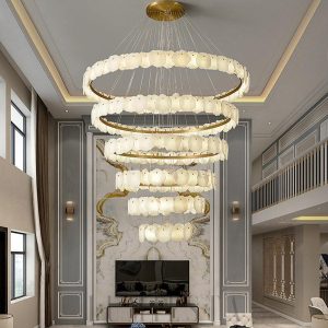 Torny - Elegancka okrągła lampa wisząca, wielopoziomowa