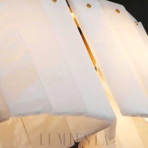 Concha - Kaskadowy żyrandol z alabastru, biało-złoty, Ø 56,66,86,96,116 cm - do salonu