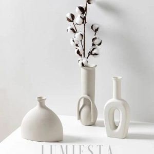 Unikalny wazon ceramiczny o nowoczesnym kształcie 23 cm