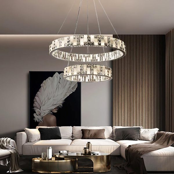 Luksusowy okrągły żyrandol alabastrowy kryształowy do salonu