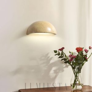 Antigua - Beżowa półokrągła lampa ścienna, dwubarwna