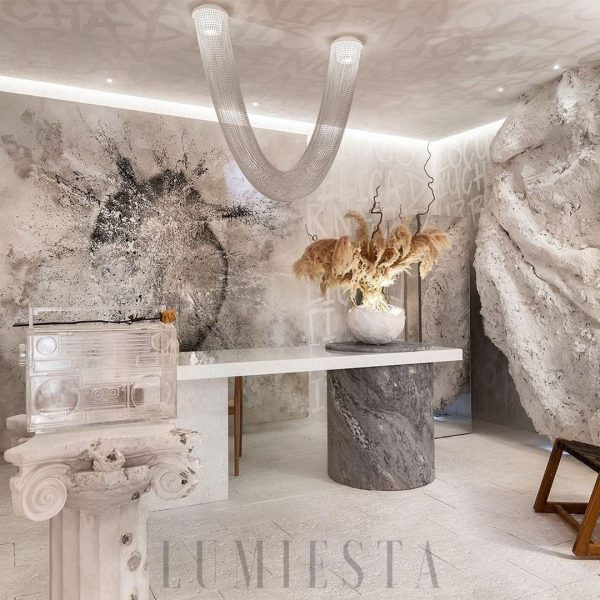 Lampa sufitowa Aura w kształcie linki z różnymi kolorami