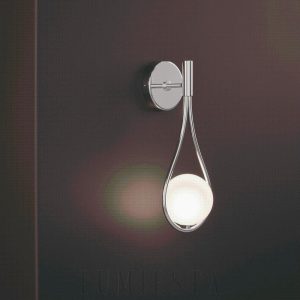 Lampa ścienna w stylu minimalistycznym z okrągłym kloszem